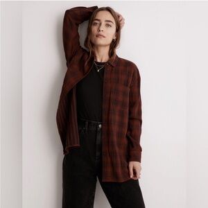 Madewell Lightspun Oversized Ex-Boyfriend Swing Shirt